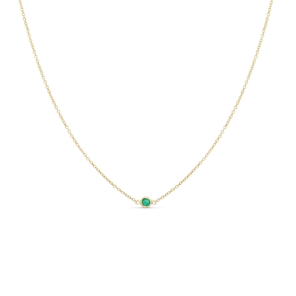 Solitaire Emerald Necklace