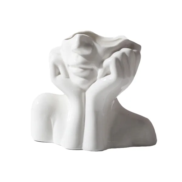 Female Form Face Vase Art Vase 