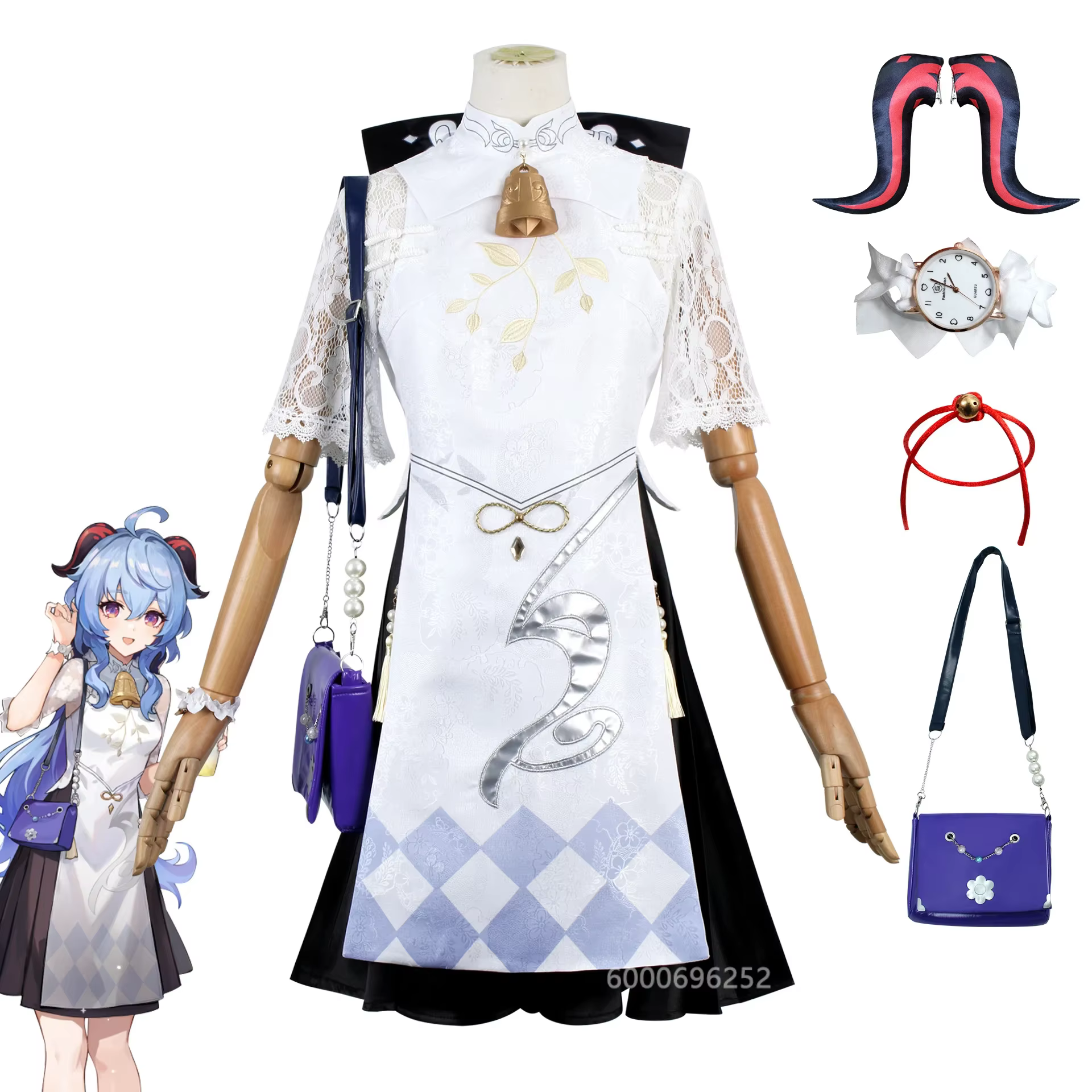 Genshin Impact Ganyu Cosplay Costume Anime Uniform Dress Bag Wig Set Halloween Party Outfit for Women New Arrival Hot Sale - AliExpress 200000532