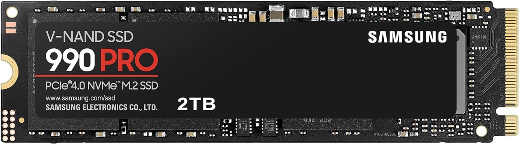 Samsung 990 PRO SSD 2TB PCIe 4.0 M.2 Internal Solid State Drive, Fastest Speed for Gaming, Heat Control, Direct Storage and Memory Expansion for Video Editing, Heavy Graphics, MZ-V9P2T0BW - 990 PRO