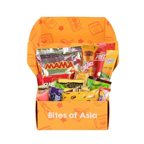 Mashi Box Asian Mystery Mini Snack Box - 18 Items - Includes 1 Full Sized Item with Snack Variety from Japan, Korea, China, Vietnam, Indonesia, etc