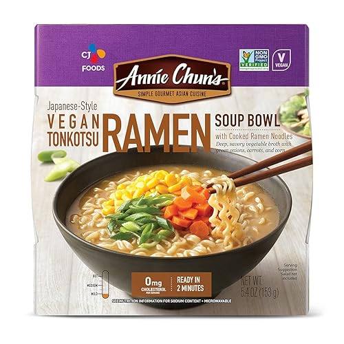 Annie Chun's Japanese-Style Vegan Tonkotsu Ramen Soup Bowl, Non-GMO, 5.4 Oz (Pack of 6) - Tonkotsu Ramen