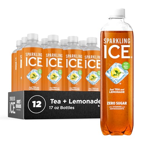 Sparkling Ice Tea + Lemonade Sparkling Water, Zero Sugar Flavored Water, with Vitamins and Antioxidants, Low Calorie Beverage, 17 Fl Oz Bottles (Pack of 12) - Tea + Lemonade