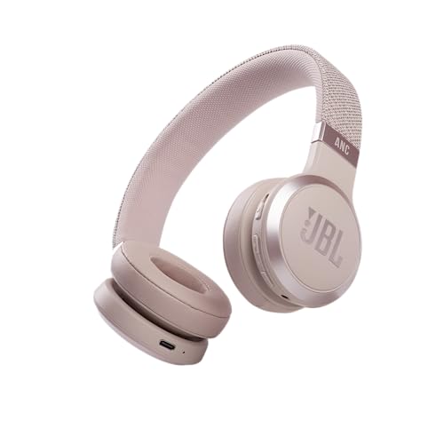 JBL Live 460NC kabelloser On-Ear Bluetooth-Kopfhörer in Rosa – Mit Noise-Cancelling und Sprachassistent – Für bis zu 50 Stunden Musikgenuss - Rosa - Single