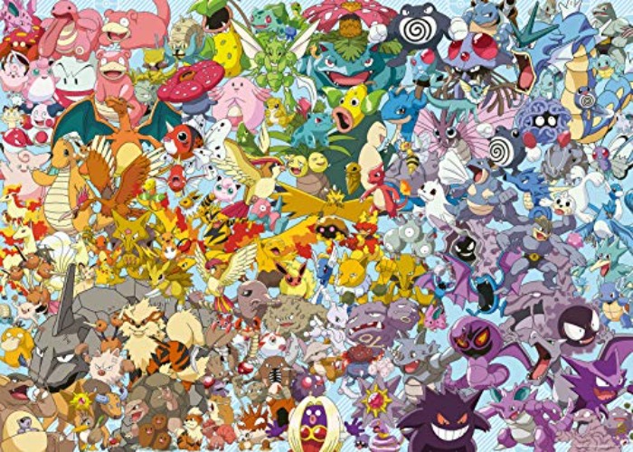 Ravensburger Puzzle 1000 Teile, Challenge Pokémon - Alle 150 Pokémon der 1. Generation als herausforderndes Puzzle für Erwachsene und Kinder ab 14 Jahren - Single