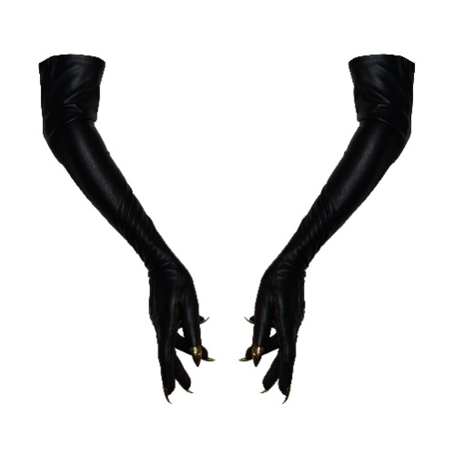 THE STANDARD OPERA NAIL GLOVES | WOMENS SIZE 7.5 / BLACK LEATHER / ROSE GOLD