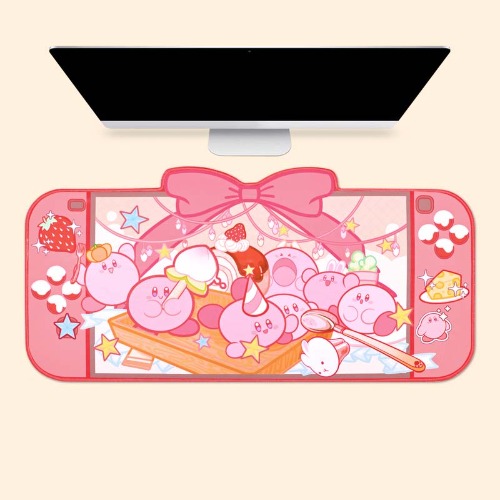 Large Kirby Keyboard Mat with Kawaii Design
