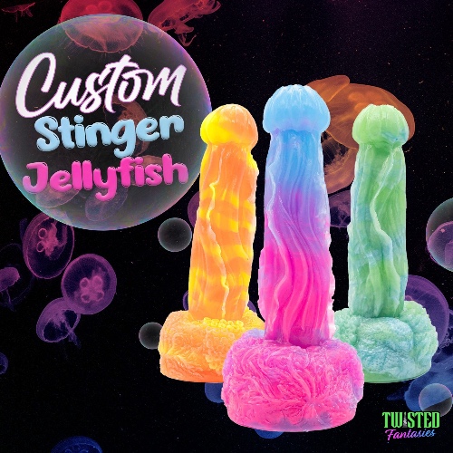 Custom Stinger the Jellyfish Dildo - Mini / Add Suction Cup
