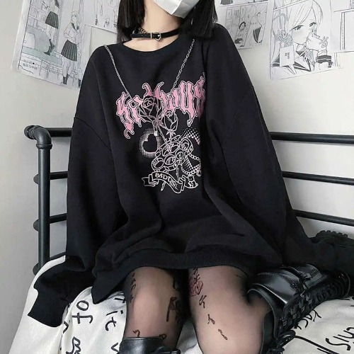 Bad Girl Pastel Goth Sweater - L
