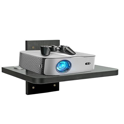 BiJun TV Shelves for Wall, Floating TV Unit Wall Mounted Under TV Shelf Entertainment Center Media Router Media Wall Unit, for PS4/Cable Box/DVD Players/Game Console (Black 1shelf) - Black 1shelf