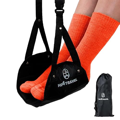 Airplane Foot Rest - Portable Airplane Foot Hammock for Flying Comfortably - Compact, Breathable Mesh Foot Sling for Airplane Travel - Long Flight Essentials - International Travel Must Haves - one size - 1.0
