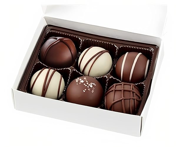 Vegan, Gluten Free, Nut Free | Signature Truffle Collection (6 Pieces) | Dairy Free, Soy Free, Sesame Free | Allergy Friendly Gifts | No Whey Foods - Allergy Friendly and Vegan Signature Truffles - 6 Piece Assortment