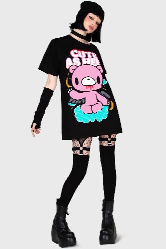 Cute As Hell T-Shirt | XL / Black / 100% Cotton