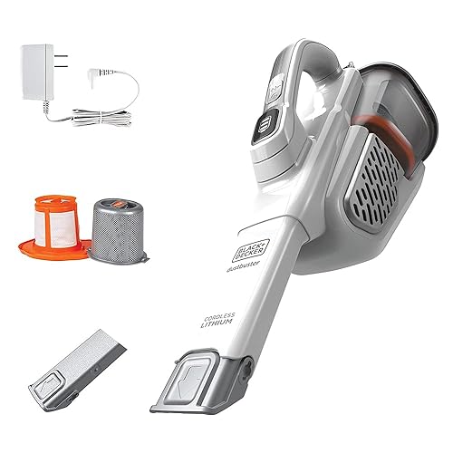 BLACK+DECKER Dustbuster Handheld Vacuum, Cordless, AdvancedClean+, White (HHVK320J10) - 12V White