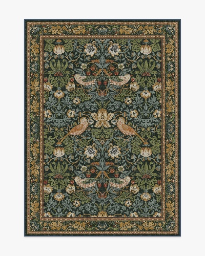 Morris & Co. Strawberry Thief Indigo Tufted Rug | Ruggable