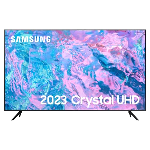 Samsung 55 Inch CU7100 UHD HDR Smart TV (2023) - 4K Crystal Processor, Adaptive Sound Audio, PurColour, Built In Gaming Hub, Streaming & Video Call Apps And Image Contrast Enhancer - 55"