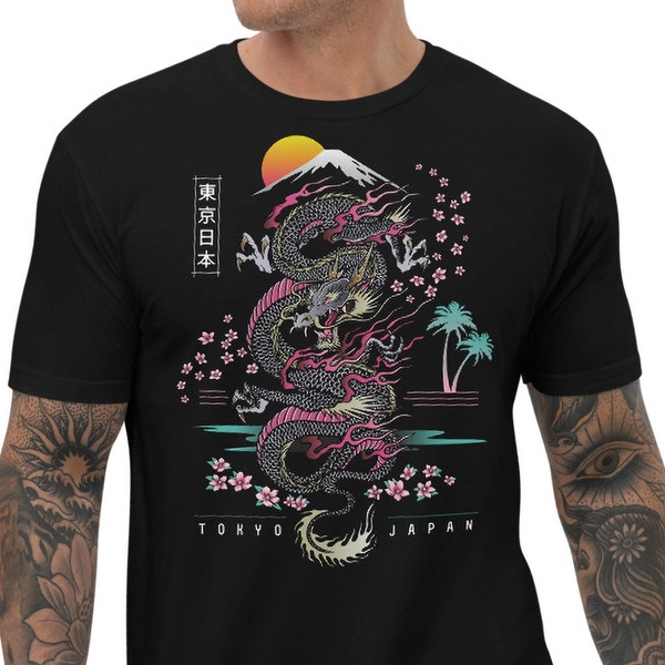 Tokyo Japan | Traditional Japanese Dragon Short Sleeve T-Shirt