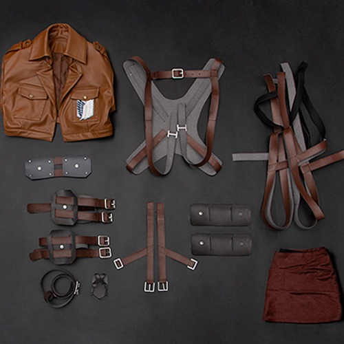 DokiDoki-SR Anime Cosplay  Eren /Mikasa Ackerman/ Armin Arlert/Levi/Hanji Zoe | Suit-XL-PRESALE