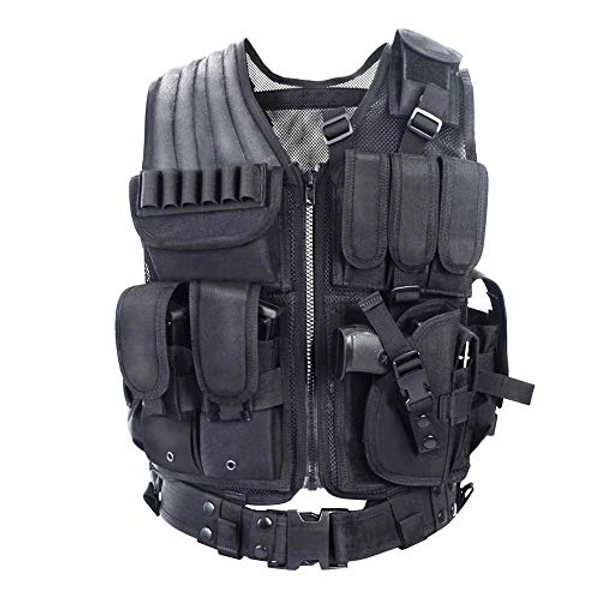 vAv YAKEDA Tactical Vest Outdoor Ultra-Light Breathable Training Airsoft Vest Adjustable for Adults