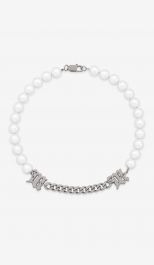 Pearl + Curb Link Choker White