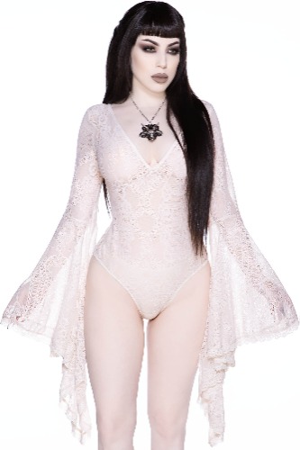 Fatal Attraction Bodysuit [IVORY] | S / Ivory / 90% Nylon 10% Elastane