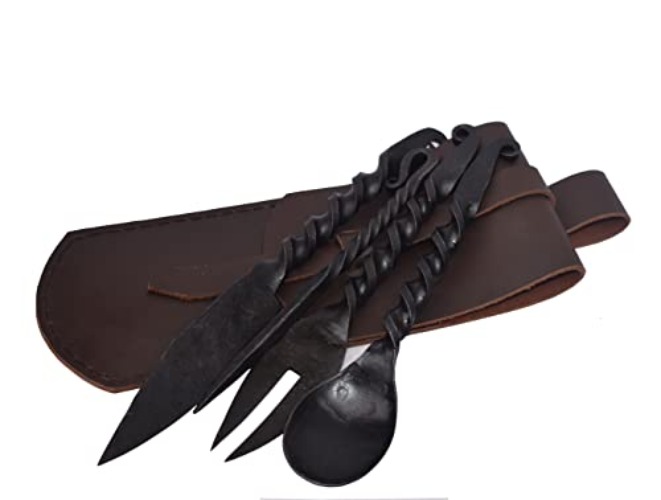 Hand-Forged Twisted Dining Hall Utensils
