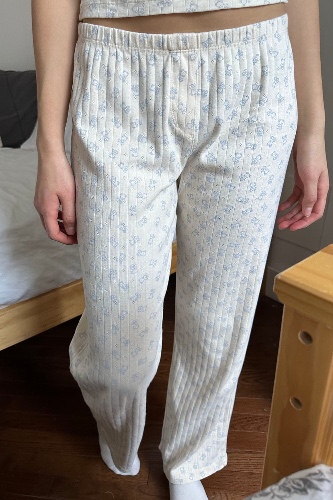 Keira Teddy Bear Sweatpants | Ivory / XS/S