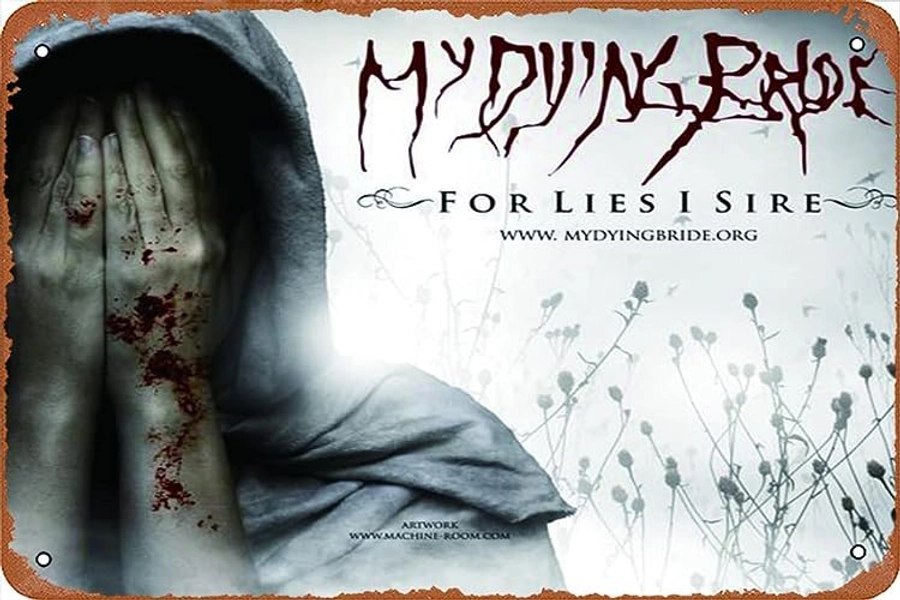 My Dying Bride Poster Metal Sign Tin Metal Retro Wall Decor for Home,Street,Gate,Bars,Club ,Restaurants,Cafes,Store Pubs Sign Gift 8 X 12 INCH Metal Sign