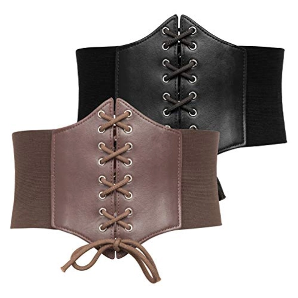 GRACE KARIN Lace-up Cinch Belt Tied Corset Elastic Waist Belt