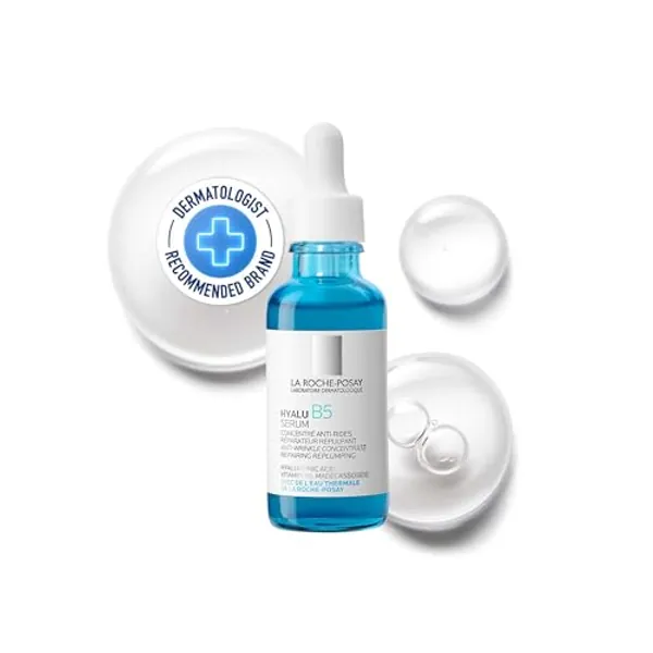 La Roche-Posay Hyalu B5 Pure Hyaluronic Acid Serum for Face | Vitamin B5 + Hyaluronic Acid + Madecassoside | Hydrating Serum Visibly Plumps Skin | Sensitive Skin Safe | Anti Aging Serum | Oil-Free