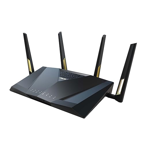 ASUS RT-AX88U PRO AX6000 Dual Band WiFi 6 Router, WPA3, Parental Control, Adaptive QoS, Port Forwarding, WAN aggregation, lifetime internet security and AiMesh support, Dual 2.5G Port - WiFi 6 | AX6000 | Dual 2.5G Ports