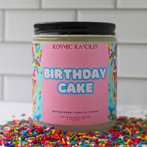 Birthday Cake - 8oz Glass