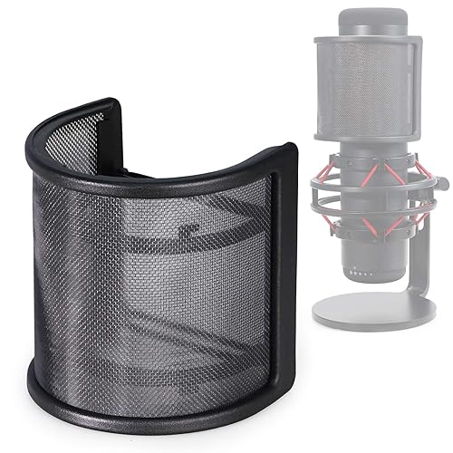 HyperX QuadCast Pop Filter - Microphone Windscreen Cover Compatible with HyperX QuadCast S USB Gaming Microphone by YOUSHARES - U Pop Filter