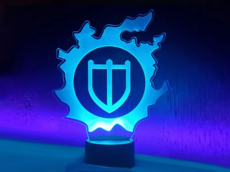 FFXIV Inspired Backlit LED - Character Job, Class Symbol Included - Great Gift for Gamers and Streamers