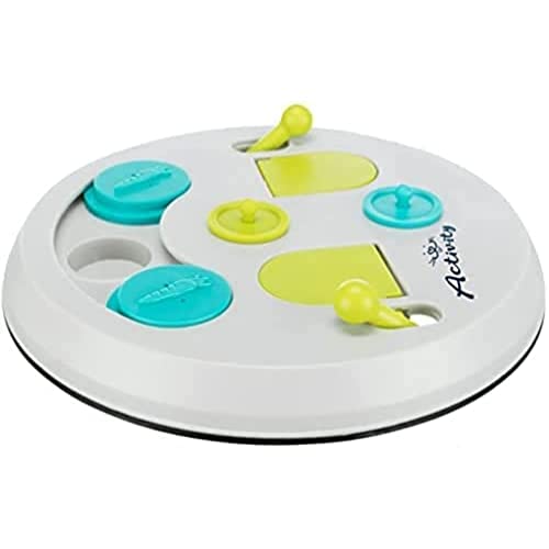 TRIXIE interaktives spülmaschinengeeigntes rutschfestes Kleintierspielzeug "Flip Board, Kunststoff, ø 23 cm"- 62813