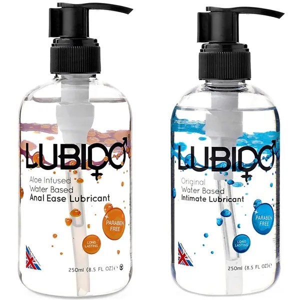 Lubido Aloe Infused Anal Ease Water Based Lube - 250ml , Transparent , Unflavoured , Unscented & Original Water Based Paraben Free Intimate Lube - 250ml, Transparent, Unscented, Unflavoured