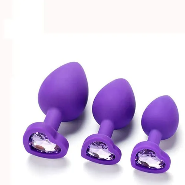 Beads Anales Trainer Set Butt Pugs Anales Toys Anales Trainer Kit for Men Women, Waterproof Silicone Beads Anales Set Silicone Toys (Purple)