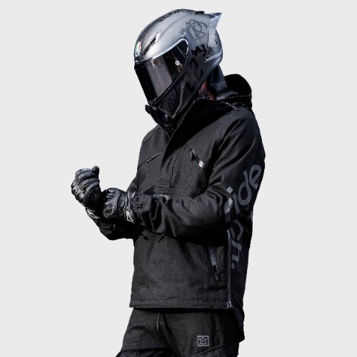 Concord™ Armoured Denim Anorak Jacket {The Message V2/Black} | S