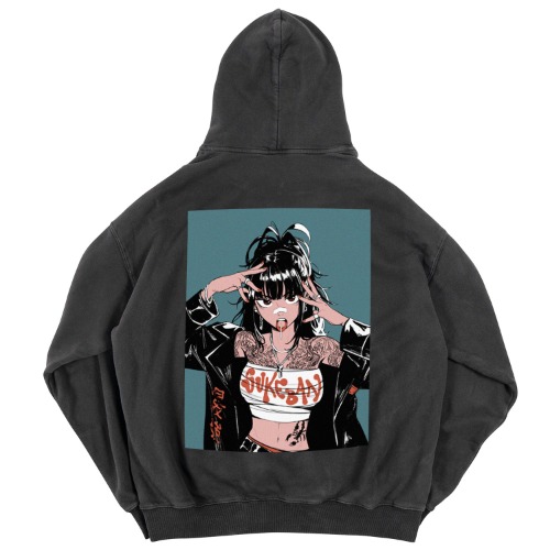 Sukeban Hoodie | Charcoal - Small