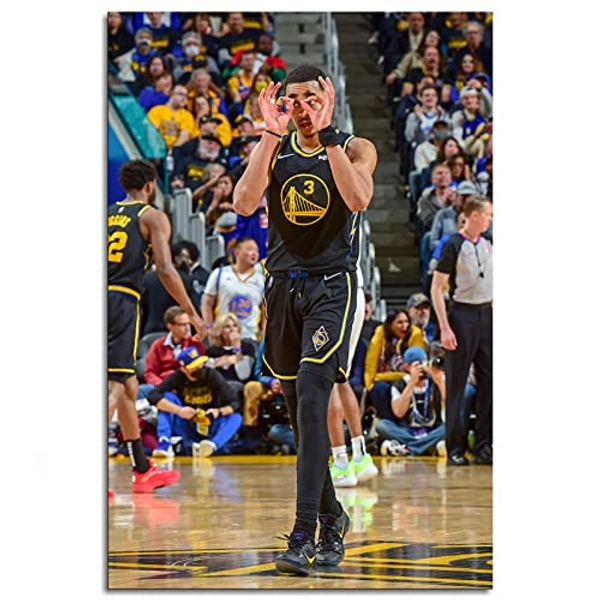 Albekoqi Jordan Poole Canvas Prints Basketball Poster Wall Art For Home Office Decorations #2010 Unframed 18inchx12inch