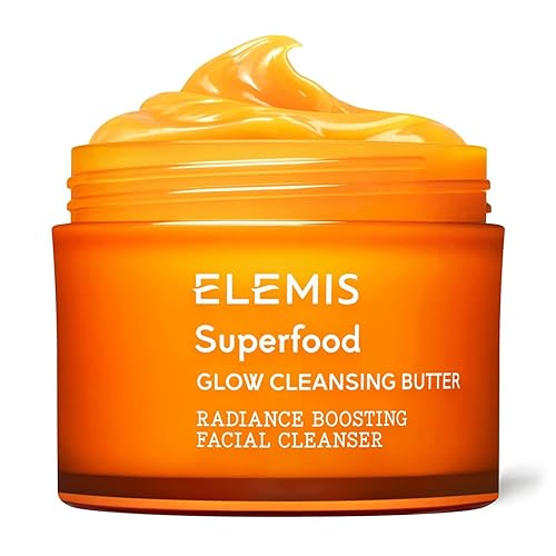 ELEMIS Superfood Glow Cleansing Butter - a Radiance Boosting Facial Cleanser to Brighten & Nourish Skin, Gentle Cleanse, Anti-Wrinkle & Removes Makeup & Leaves a Soft Glowing Complexion 90g & 200g - Superfood Glow Cleansing Butter (200 g)