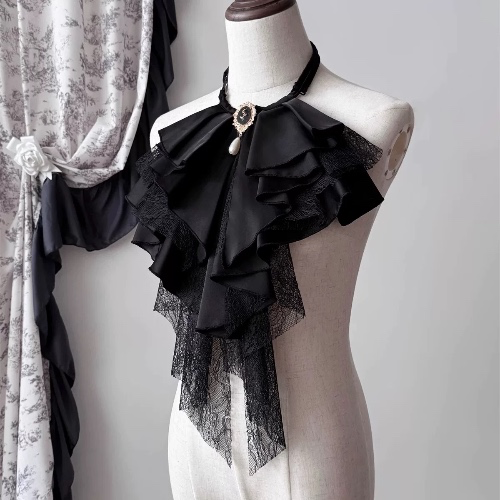 Gothic Black Victorian Jabot