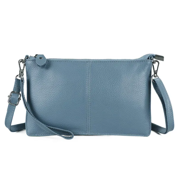 Befen Leather Wristlet Clutch Wallet Purses Small Envelope Crossbody Bags for Women - Blue - Air Force Blue