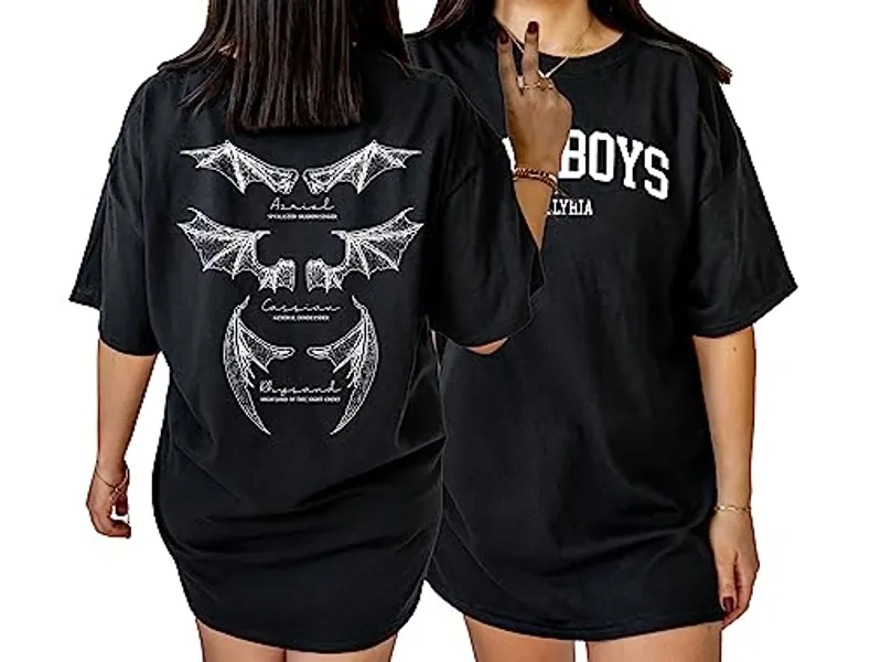 Bat Boys Shirt - Illyrians of The Night Court Shirt, Acotar A Court of Thorns and Roses 2 Sided Shirt