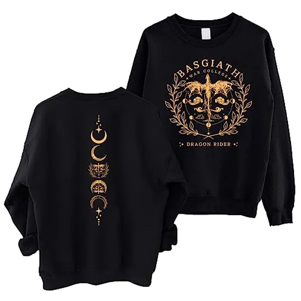 Munla Basgiath War College Sweatshirt - Fourth Wing Book Dragon Rider Rebecca 2 Sided Sweatshirt