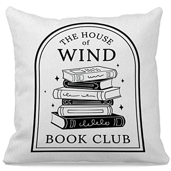 OFlich The House of Wind Book Club Bookish Throw Pillow Cover 18"x18",Velaris Gift Decorative Cushion Cover for Home Reading Room Book Club,Book Gifts for Book Lovers Readers Bookworm