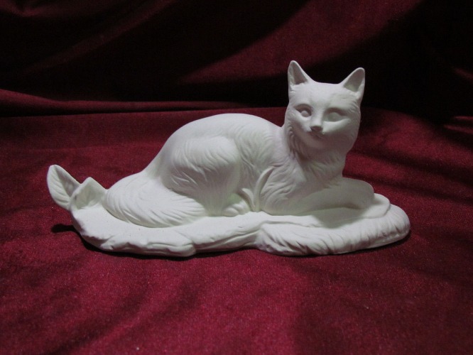 Ceramic Bisque Maine Coon Cat Kitten pyop unpainted ready to paint diy