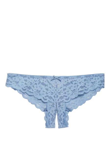 Fleur Du Mal Charlotte Crotchless Panty | Purple | FARFETCH AU
