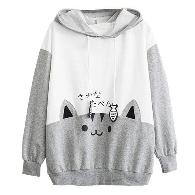 Catfish Hoodie - Gray / L