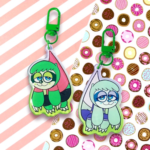 HibbySloth Double-Sided Keychain